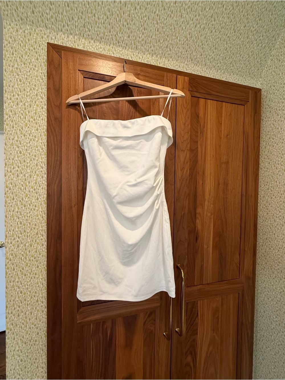 Windsor White Strapless Ruched Mini Dress